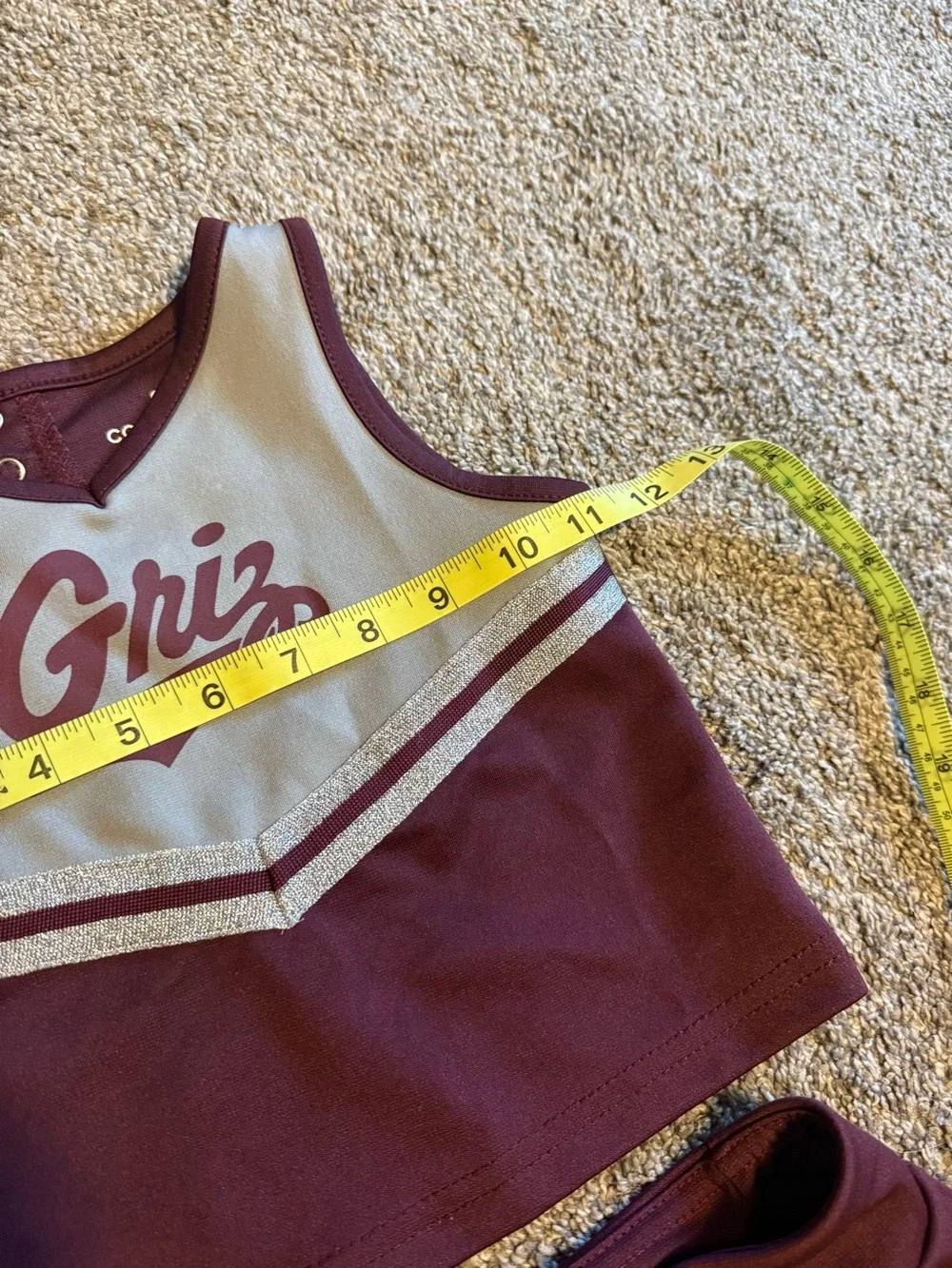 Montana Griz Maroon Cheer Crop Top & Skirt Set
